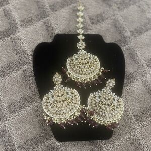 3 piece set Gold and Maroon